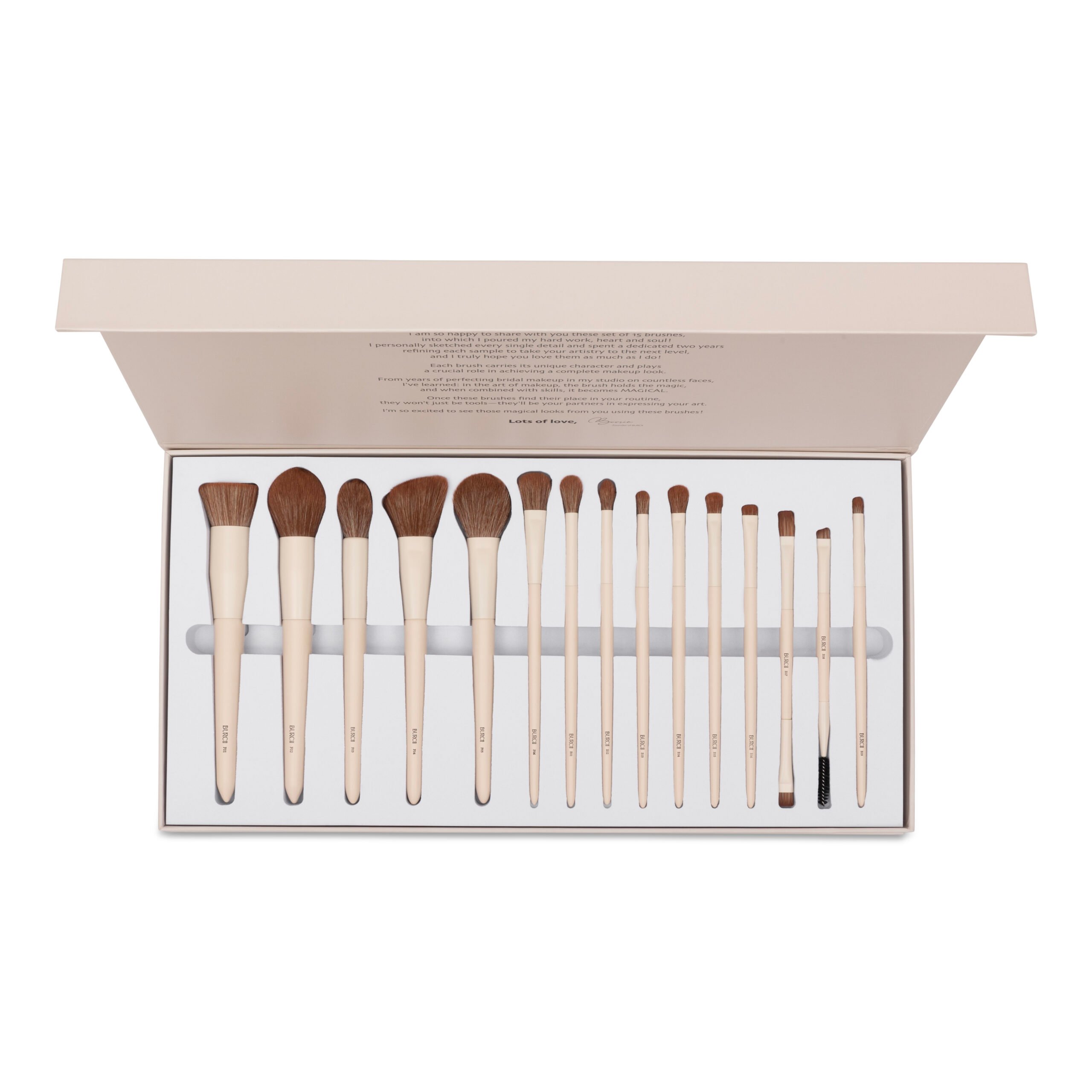 BURCII Professionele Make-up Kwastenset (15-delig)